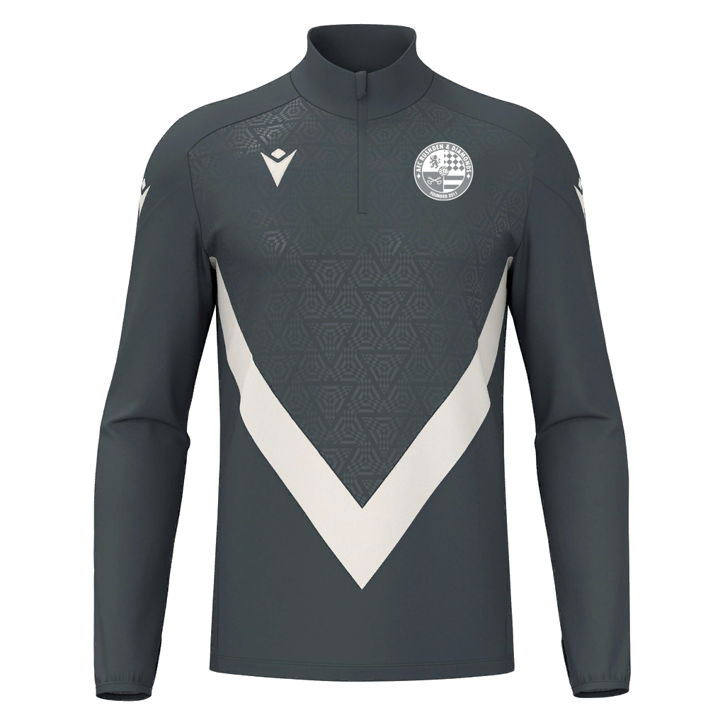 V-Pattern High Neck Detailed Quarter Zip Jacket (Adult)