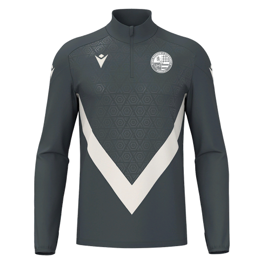 V-Pattern High Neck Detailed Quarter Zip Jacket (Adult)